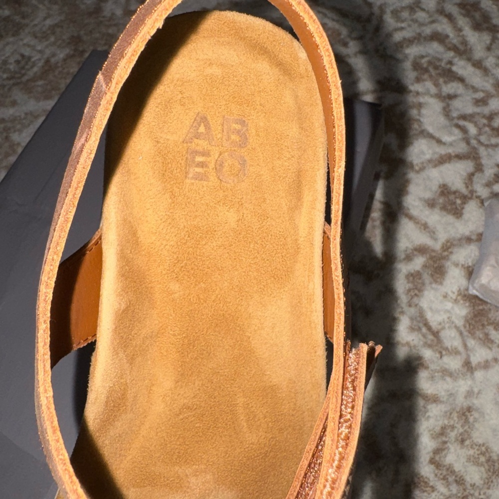 Abeo Brown Leather Strappy Sandals - Picture 4 of 10